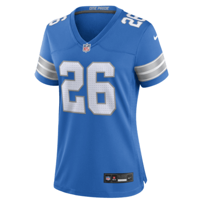 Jersey de fútbol americano Nike de la NFL Game para mujer Jahmyr Gibbs Detroit Lions