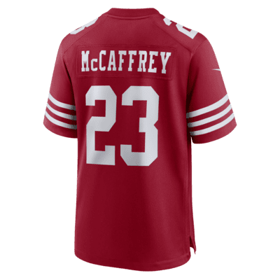 NFL San Francisco 49ers (Christian McCaffrey) Men's Game Football Jersey.