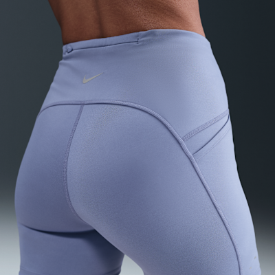 Shorts de correr ajustados de tiro alto de 10 cm con bolsillos para mujer Nike Swift