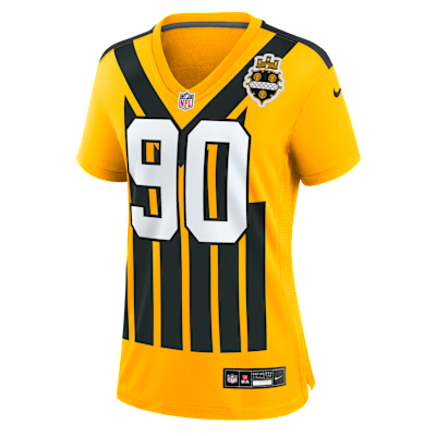 Jersey Nike de la NFL Game para mujer de T.J. Watt de los Pittsburgh Steelers
