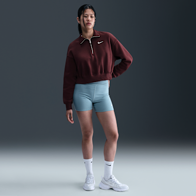 Sudadera cropped de cierre de 1/4 para mujer Nike Sportswear Phoenix Fleece