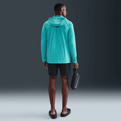 Nike Heather Playera Hydroguard con gorro de manga larga