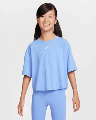 Детские шорты Nike One Relaxed Big Kids' (Girls') Dri-FIT Short-Sleeve Top