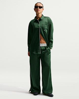 Женские  Nike Sportswear Loose Mid-Rise Satin Pants