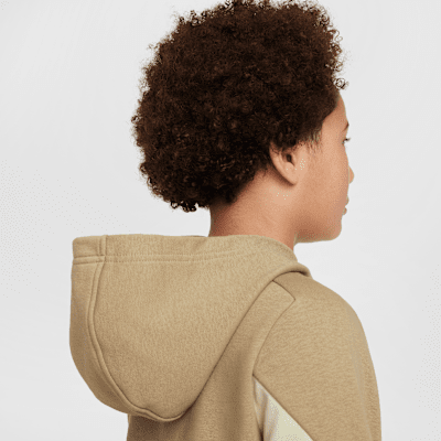 Sudadera con gorro sin cierre de tejido Fleece Dri-FIT para niños talla grande Nike Multi