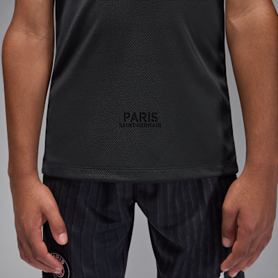 Haut de foot à manches courtes Jordan Dri-FIT Paris Saint-Germain Strike 4e tenue pour ado