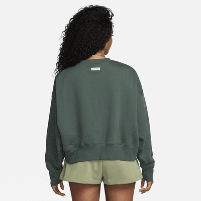 Sudadera oversized cropped de cuello redondo de tejido Fleece para mujer Nike Sportswear Phoenix