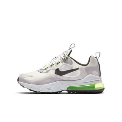 grey and green nike 270