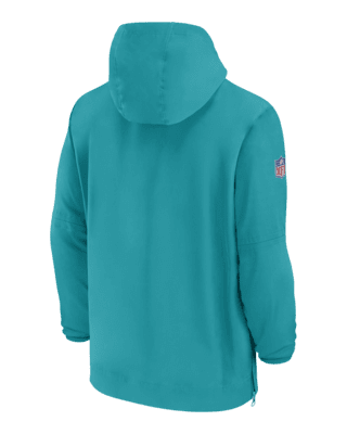 Men's Nike Gray Miami Dolphins Sideline Half-Zip UV Performance Jacket