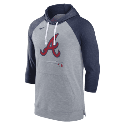 Nike Baseball (MLB Atlanta Braves) Men's 3/4-Sleeve Pullover