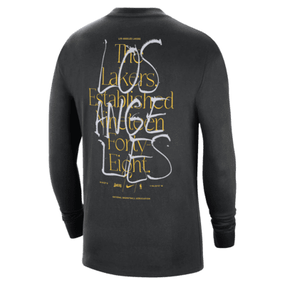 Los Angeles Lakers Courtside Max90 Men's Nike NBA Long-Sleeve T-Shirt