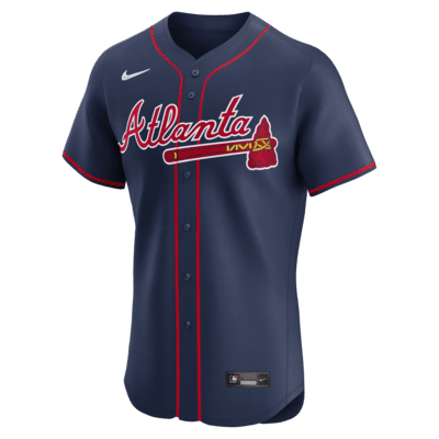 Jersey Nike Dri-FIT ADV de la MLB Elite para hombre Ronald Acuña Jr. Atlanta Braves