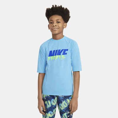 Nike Big Kids' Short-Sleeve Hydroguard Swim Shirt