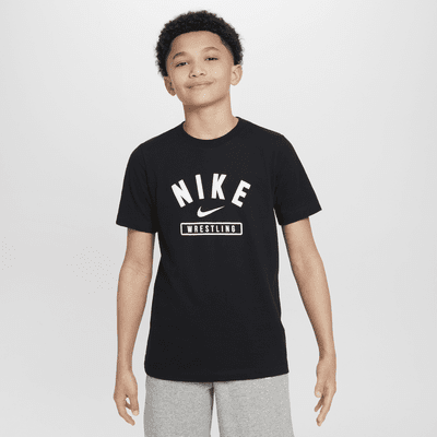 Playera de lucha para niños talla grande Nike