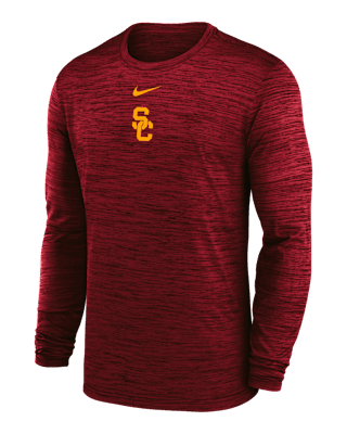 Мужская футболка USC Sideline Velocity Nike Dri-FIT College Long-Sleeve