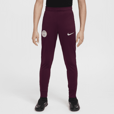 Maskinstrikket Paris Saint-Germain Strike Nike Dri-FIT-fodboldtracksuit til større børn