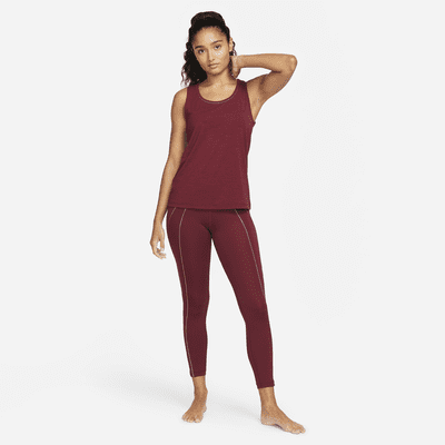 Camiseta de tirantes con ribete metálico para mujer Nike Yoga Dri-FIT