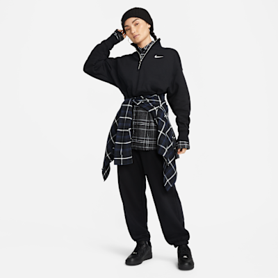 Sweat court à 1/4 de zip Nike Sportswear Phoenix Fleece pour femme