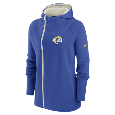 SUDADERA CON CAPUCHA Y CREMALLERA COMPLETA PARA MUJER LOS ANGELES RAMS –  JR'S SPORTS