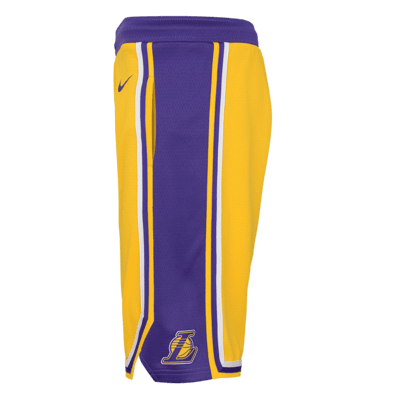 Shorts Nike Dri-FIT Swingman de la NBA para niños talla grande Los Angeles Lakers Icon Edition