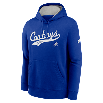 Sudadera con gorro sin cierre Nike de la NFL para hombre Dallas Cowboys Rewind Tailsweep Club