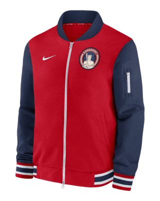 Мужская куртка Cleveland Guardians Authentic Collection City Connect Game Time Nike MLB Full-Zip Bomber