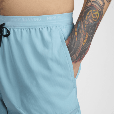 Nike Stride Dri-FIT hardloopshorts met binnenbroek voor heren (13 cm)