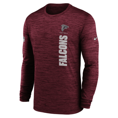 Playera de manga larga Nike Dri-FIT de la NFL para hombre Atlanta Falcons Sideline Velocity