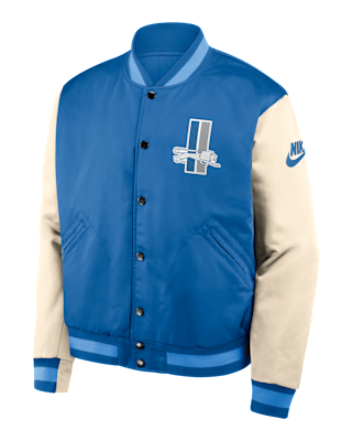 Мужская куртка Detroit Lions Rewind Legacy Nike NFL Full-Snap Bomber