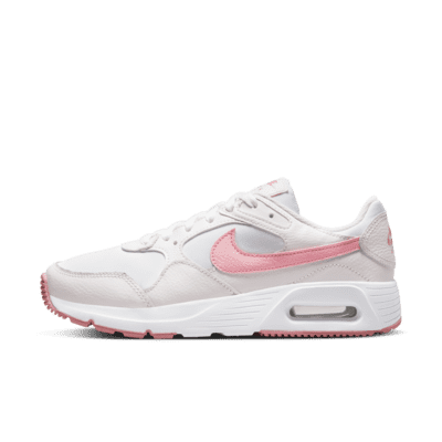 pink and white nike air shoes