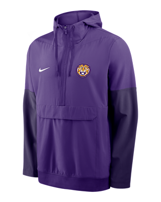 Мужская куртка LSU Anorak Nike College 1/2-Zip Hooded