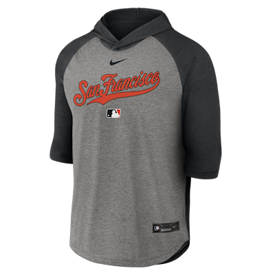San Francisco Giants Authentic Collection Flux Men's Nike Dri-FIT MLB 3/4-Sleeve Hooded T-Shirt