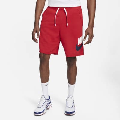 red cotton nike shorts