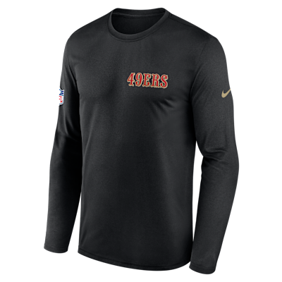 San Francisco 49ers Rivalries Collection Sideline Legend Small Logo Men's Nike Dri-FIT NFL Long-Sleeve T-Shirt