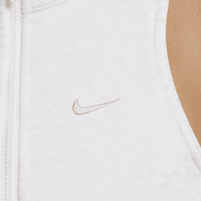 Nike Sportswear Chill Terry Women's Slim Cropped 1/2-Zip French Terry Tank Top