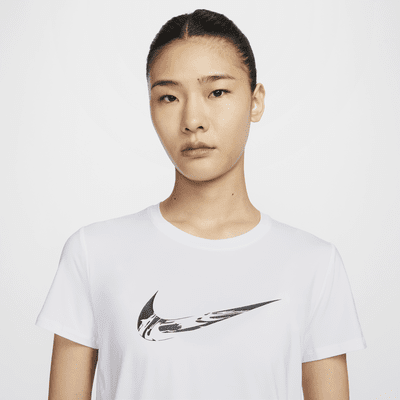 เสื้อวิ่งกราฟิกแขนสั้นผู้หญิง Dri-FIT Nike One