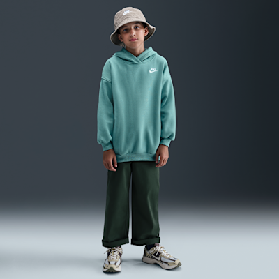 Sudadera con gorro sin cierre oversized para niños talla grande Nike Sportswear Club Fleece