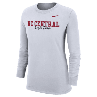 Nike Women's College Dri-Fit 365 North Carolina Central Long-Sleeve T-Shirt in White, Size: Xs | W12852P184H-NCC