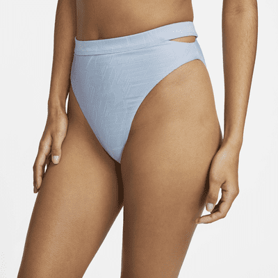 Slip bikini a vita alta con aperture Nike Swim – Donna