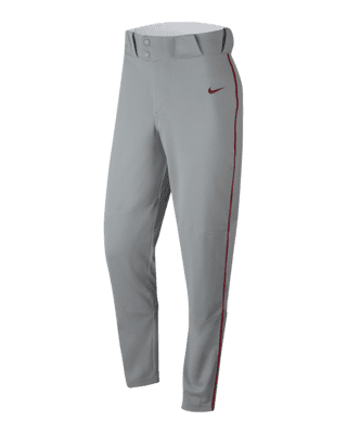 NEW Nike Boys' Vapor Select Piped Baseball Pants Grey Gray w/ Navy  Piping
