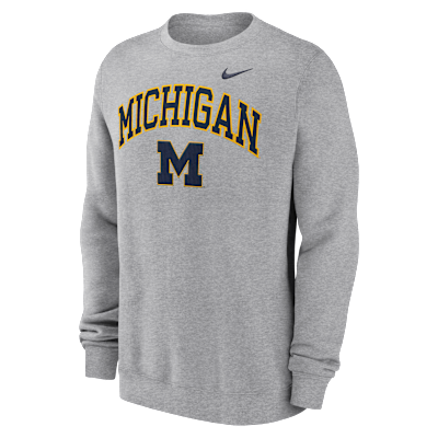 Michigan Arch Men's Nike College Pullover Crew