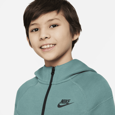 Sudadera con gorro de cierre completo para niño talla grande Nike Sportswear Tech Fleece