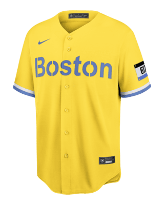 Men's Nike Trevor Story Gold Boston Red Sox City Connect Replica Player  Jersey 