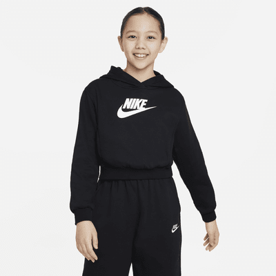 Felpa corta con cappuccio Nike Sportswear Club Fleece – Ragazza