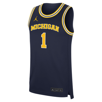 Michigan Wolverines Replica Men's Jordan Brand College Basketball Jersey