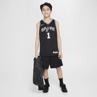 San Antonio Spurs 2022/23 Icon Edition Older Kids' (Boys') NBA Swingman Jersey