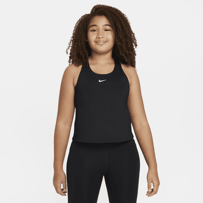 Nike Swoosh Big Kids' (Girls') Dri-FIT Tank Sports Bra (Extended Size)