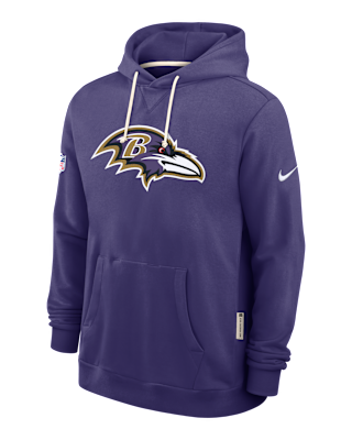 Мужское худи Baltimore Ravens Initial Home Sideline Nike Dri-FIT NFL Pullover Hoodie