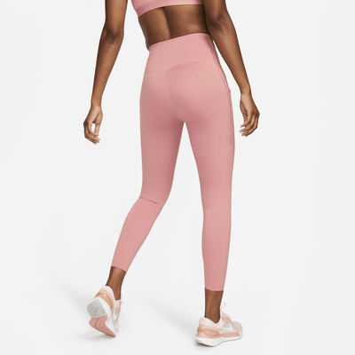 Leggings de tiro alto de 7/8 de sujeción firme con bolsillos para mujer Nike Go