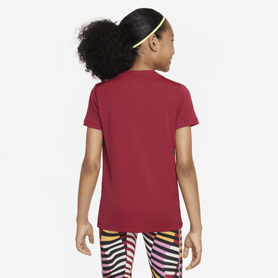 Nike Dri-FIT Older Kids' (Girls') V-Neck T-Shirt. Nike HU